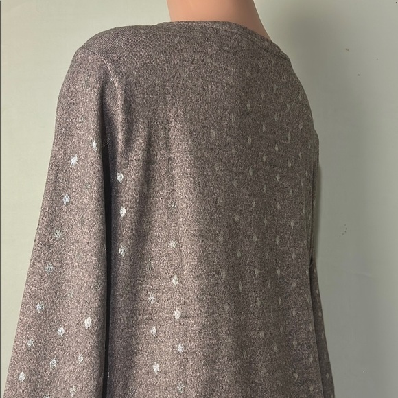 Emily Daniels Women’s 3/4 Sleeve Top Shirt With Bling Silver Print Size L P - Picture 13 of 16